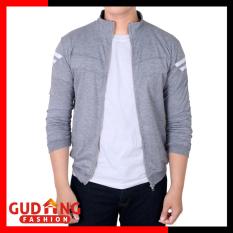 Gudang Fashion - Jaket Sport Pria - Abu Muda