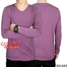 Gudang Fashion - Kaos Pria Lengan Panjang Terbaru - Merah Muda