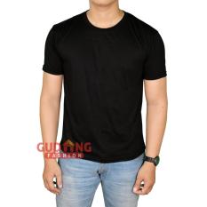 Gudang Fashion - Kaos Santai Pria Polos Lengan Pendek - Hitam