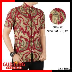 Gudang Fashion - Kemeja Batik Kombinasi Lengan Pendek - Kombinasi Warna