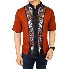Gudang Fashion - Kemeja Koko Lengan Pendek Anak Muda - Coklat Muda