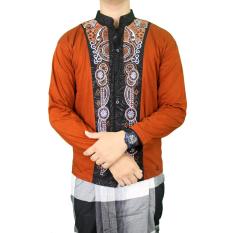 Gudang Fashion - Kemeja Koko Muslim Lengan Panjang - Coklat Muda