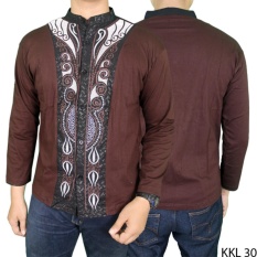 Gudang Fashion - Kemeja Koko Muslim Panjang - Coklat Tua