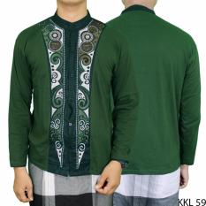 Gudang Fashion - Kemeja Koko Panjang Gaul - Hijau Tua