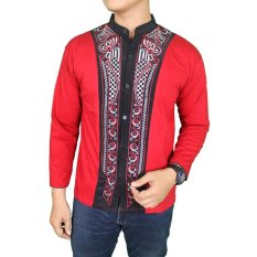 Gudang Fashion - Koko Lengan Panjang Terbaru - Merah