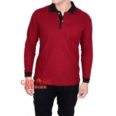 Gudang Fashion - Polo Shirts Kaos Berkerah Lengan Panjang Pria - Banyak Warna