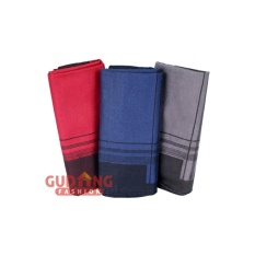 Gudang Fashion - Sapu Tangan Isi 3 Pcs - Merah Biru Abu