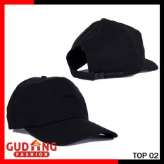 Gudang Fashion - Topi Basic Twill Pria Polos - Hitam