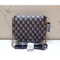 Tas Wanita Original Guess Jetset Mini Woman Shoulder Bag SG643079 - Brown Multi
