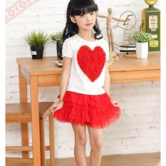 gw fe pakaian anak perempuan / baju setelan kaos rok