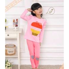 gw fj pakaian anak perempuan / baju setelan kaos piyama fashion