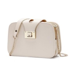 GX Diagonal Span Tas Wanita Fashion Tas Bahu Tunggal Rantai Smallsquare Paket Putih-Intl