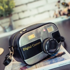 GX Korea Ulzzang Hip-Pop Kamera Keren Handbag Kreatif Kecil Square Bagharajuku Kasual Tas Kecil Cute Messenger Bag (Silver) -Intl
