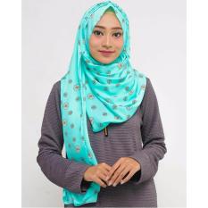 HANA Hijab Instan Jilbab Wanita Motif Bunga - Tosca
