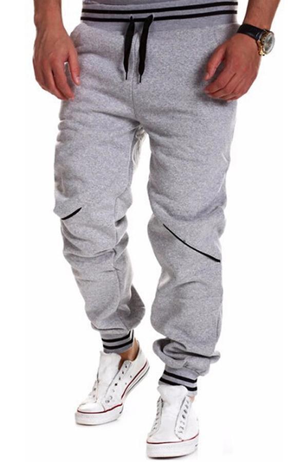 Hang-qiao Longgar Outdoor Sport Jogging Sweatpants Casual Fashion Pria Celana Grey