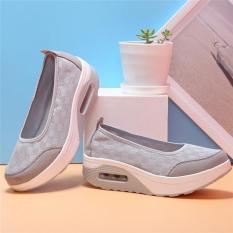 Menggantung Hang-qiao Yang Baru Menjabat Gaya Fashion Sepatu Wanita Kasual Sepatu Kebugaran (Abu-abu)