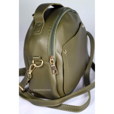 Hangkingkong - Tas Ransel Wanita Korea Import Branded Summer Style Crossbody Bag - Tas Selempang Bahu Wanita Cute (Green / Hijau)