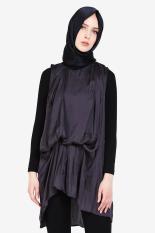 Hanna Hijab Women Clothing Tops Blouses & Shirts Wanita Busana Atasan Blus & Kemeja Grey Abu-abu Diskon discount murah bazaar baju celana fashion brand branded