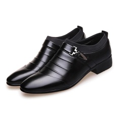 Hanyu Sepatu Pria Sepatu Pebisnis Formal Sepatu Kulit Formal Kasual (Hitam)