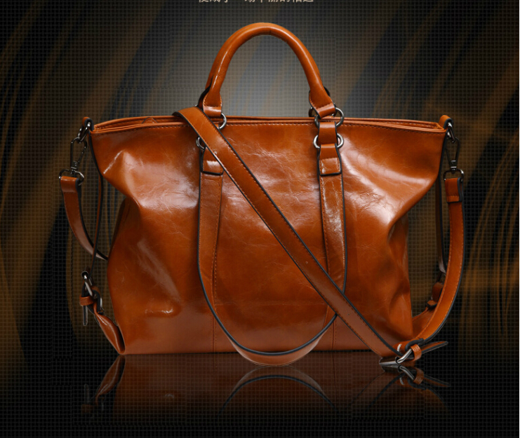 Hanyu Tas Wanita Model Jinjing Gaya Vintage Ukuran Besar Bahan Kulit PU Warna Solid