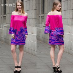 Happy Beli 2017 Spring dan Summer Baru Eropa dan Amerika Serikat Gaun Thailand Angin Dress Di Grosir Mark -Intl
