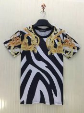 Harajuku Gaya Jepang 3D Tiga Dimensi Cetak Bunga Kaos Dalam Pria atau Wanita Lengan Bang Pendek Kaus (Tanda Emas Bunga) baju Atasan Kaos Pria Kemeja Pria