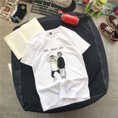 Harajuku Korea Modis Gaya Lengan Pendek Kaos (Melihat Apa Anda Melihat Baju Kaos Putih/Putih)
