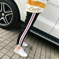 Celana Harem Wanita Aneka Warna Lurus/Jogger Gaya Sekolahan (Pita hitam)