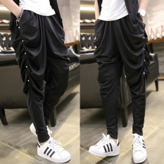 Haren Celana Longgar Pria Kepribadian Kendor Celana Baggy Pants Celana Kaki Terbang Hiphop Hip Hop Celana Santai-Intl