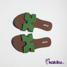 Harga Promo !! Sandal / Sendal Tulip Teplek H Hijau MA07 / Sandal Flat Murah Ter-MURAH