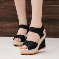 sepatu sandal wanita wedges hitam daftar sepatu sandal wanita wedges hitam daftar