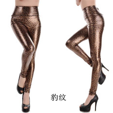 Harimau Dan Macan Tutul Eropa Dan Amerika Motif Kulit Ular Emas Membentuk Pinggul Kaki Celana Legging (Motif Macan Tutul) baju wanita celana wanita
