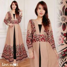 Hasanah Maxi Katun Rayon Livi -Mocca - Gamis