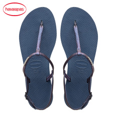 Havaianas Kulit Produk Baru Sendal Sandal Jepit (Biru Tua)