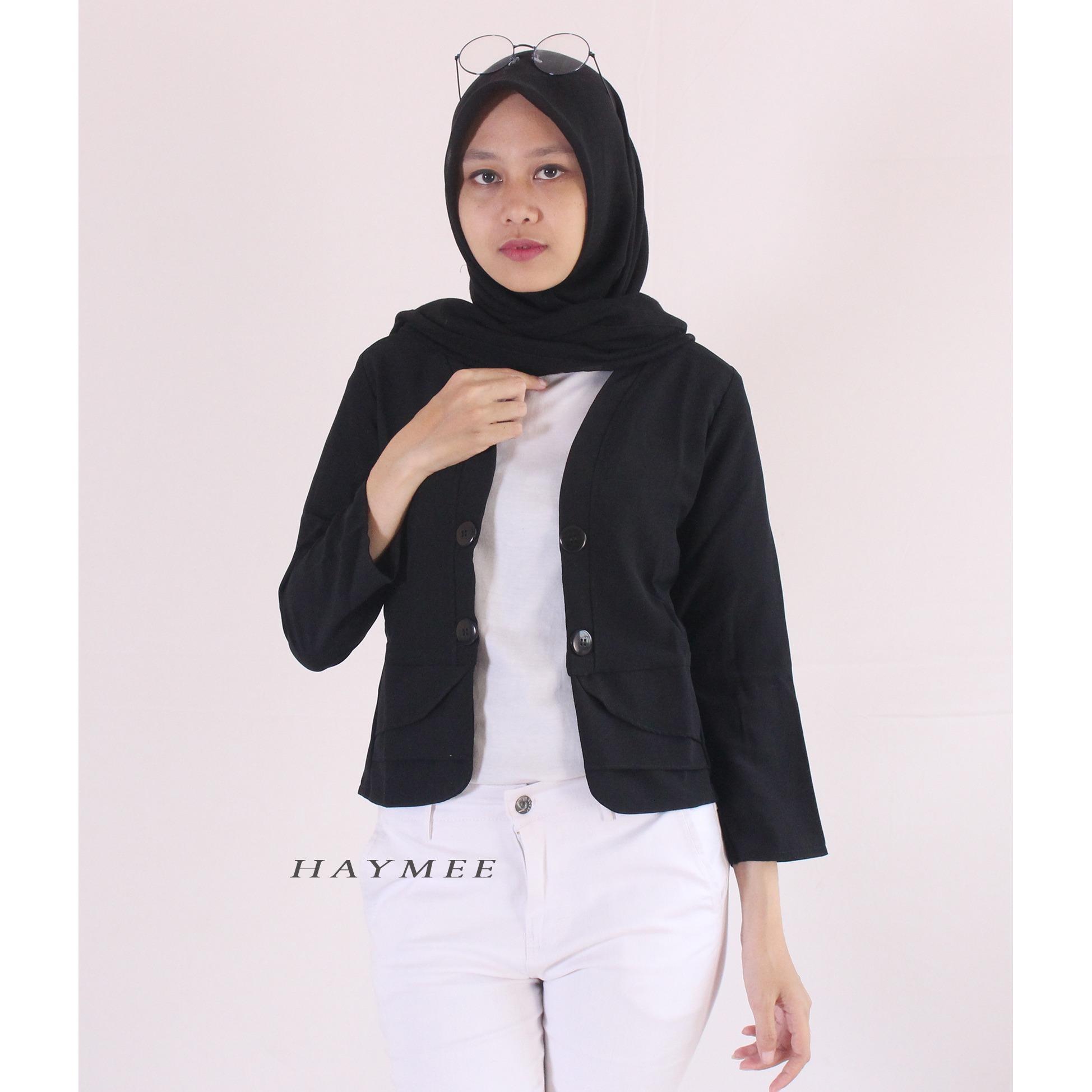 Pencari Harga HaymeeStore Blazer Wanita Outer Cardigan Cewek Pakaian Formal Cewe Jas Kantor Long Slave Premium