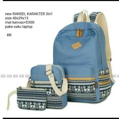 HDS Tas Ransel 3in1 Tribal Rusa GB Biru