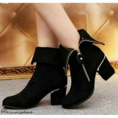 HEELS BOOTS LIPAT SLETING HITAM 30