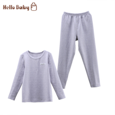 Hellobaby Katun Model Musim Dingin Anak-anak Yang Hangat Pakaian Dalam Baju Musim Gugur Long Johns (Ungu)