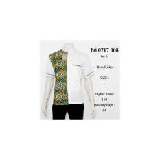 Hem Koko Batik Kombinasi Putih L / Kemeja Batik Murah / Baju B60717008