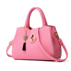 HengSong Baru Busana Tas Tas Bahu Wanita Messenger Tas Kulit Berkualitas Tinggi Lady Dompet Fashion Elegan 6 Warna (Pink) -Intl