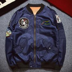 Hequ NASA Jaket Bomber Pria Wanita Pilot MA1 Pria Mantel Musim Dingin Hombre Jaqueta Penerbangan Angkatan Udara Bisbol Angkatan Laut-Internasional
