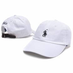 Hequ Baru Fashion Merek Dilengkapi Topi Ukuran Unisex Bisbol Cap Wanita Pria Snapback POLO Topi Gaya Chic Putih-Intl