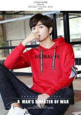 Herbalife Nyaman Lengan Panjang Baru Hangat Kaos Sweater (Merah)