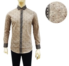 Herman Batik Kemeja Batik Slimfit A8148 Pria Kombinasi Muslim Koko Jeans