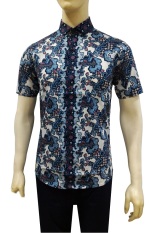 Herman Batik Kemeja Batik Slimfit B7873 Pria Kombinasi Muslim Koko Jeans