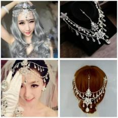 Hiasan Kepala Bindi Mahkota Aksesoris Rambut Pesta Pengantin HAC06