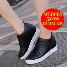 Hidden wedges Sneakers wanita BD04 Hitam