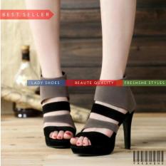 High Heels FB1140 NS-05 Abu-abu Sepatu Wanita Murah Berkualitas