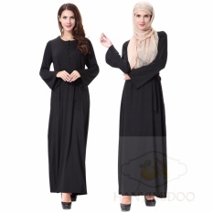 Kualitas Tinggi Pakaian Islami Pakaian Wanita Muslim Lengan Panjang Dress Fashion Kaftan Gamis-Intl