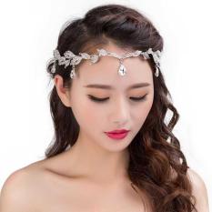 Kualitas Tinggi Mewah Tassel Crystal Dahi Ornamen Pernikahan Aksesori Rambut Bridal Grosir-Intl